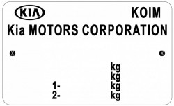 štítok KIA univerzálny